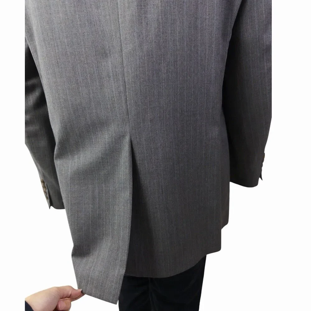 Lauren Ralph Lauren Men’s Sport Coat / Blazer 44R Gray Pinstripe Wool Cashmere